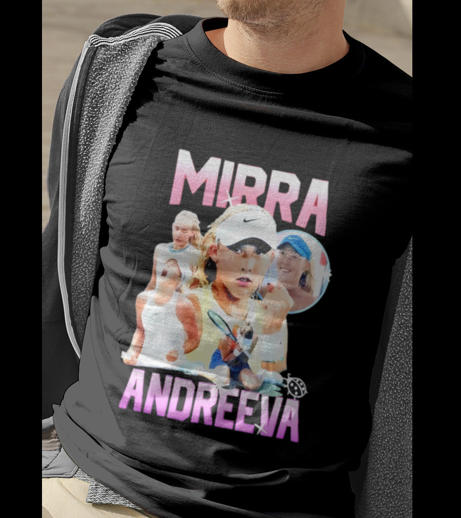 Mirra Andreeva Tennis Vintage Style Pink Athletic Sports T-Shirt
