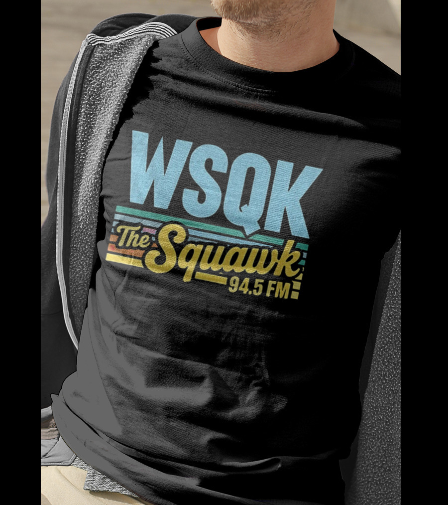 WSQK The Squawk 94.5 FM Hawkins The Upside Down T-Shirt