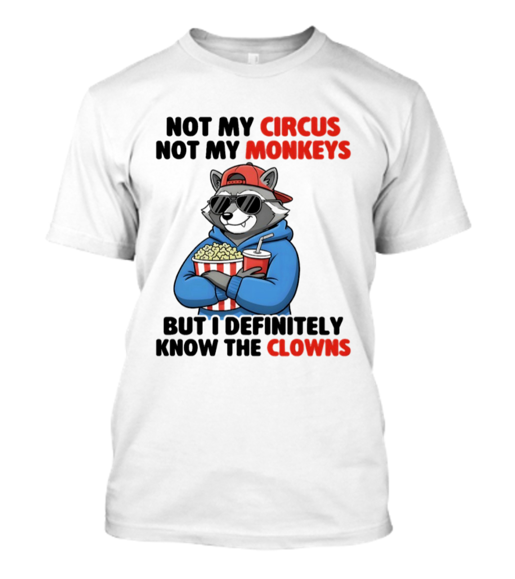 Raccoon Not My Circus Not My Monkeys Know The Clowns T-Shirt