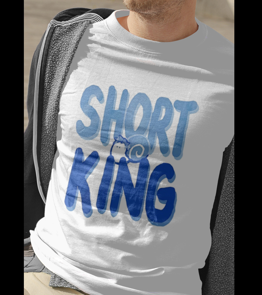 Short King Cartoon Fun Quirky T-Shirt