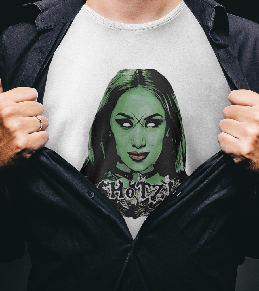 Shotzi Blackheart Green Face Horror T-Shirt