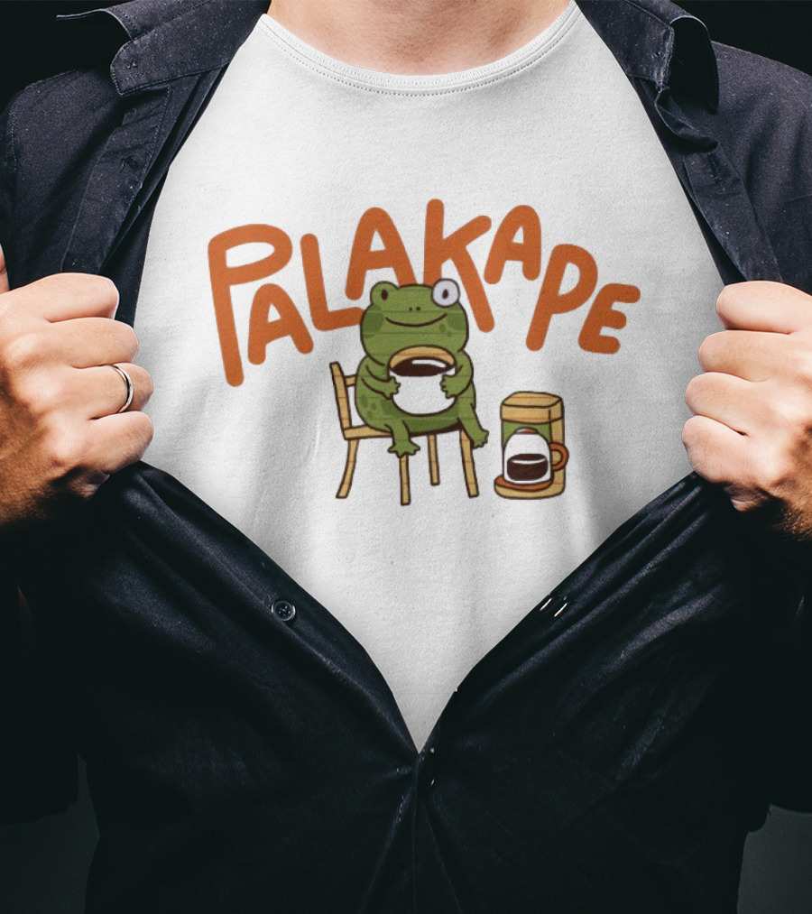 Palakape Frog With Coffee T-Shirt