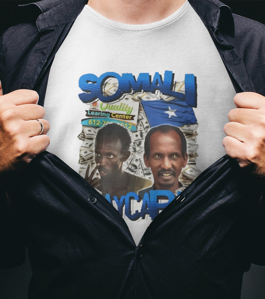 Somali Daycare Quality Learning Center Dollar Background T-Shirt