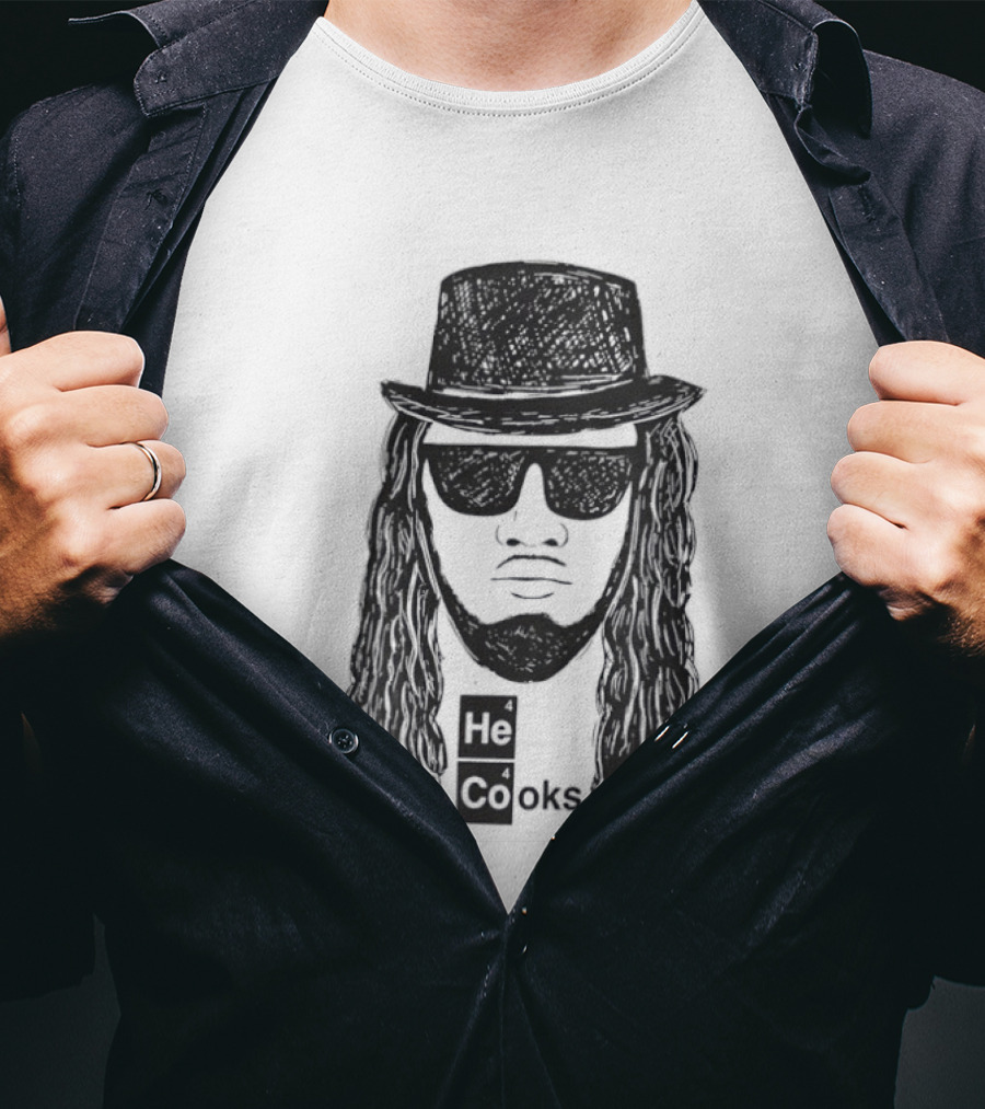 Buffalo Bills He Cooks Bigface T-Shirt