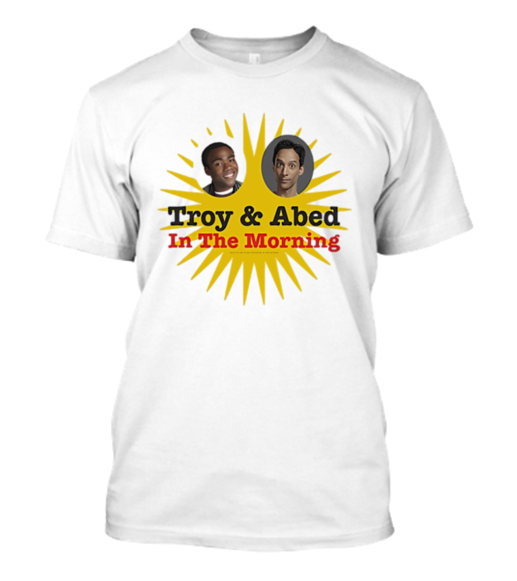 Troy & Abed In The Morning Sunburst Faces Community Fan Favorite T-Shirt