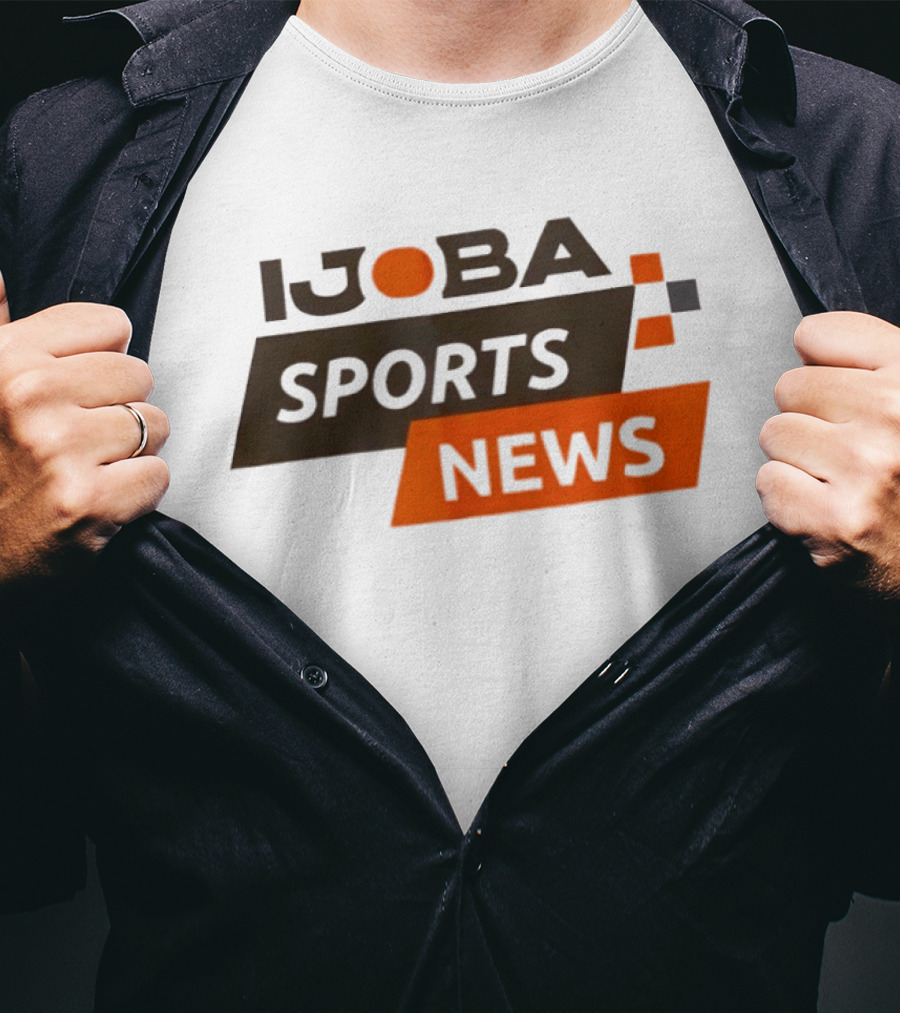Ijoba Sports News Bold Orange And Black Block T-Shirt