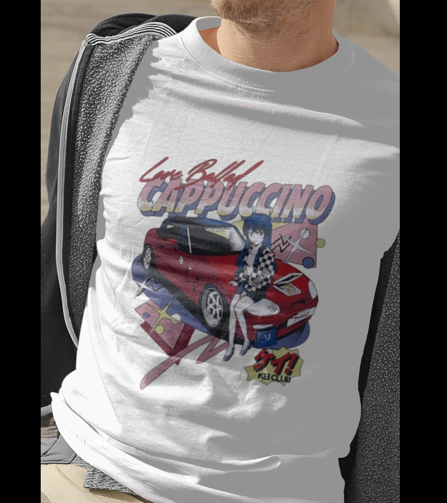 Love Ballad Cappuccino Kei Car Anime KB Club Retro Aesthetic T-Shirt