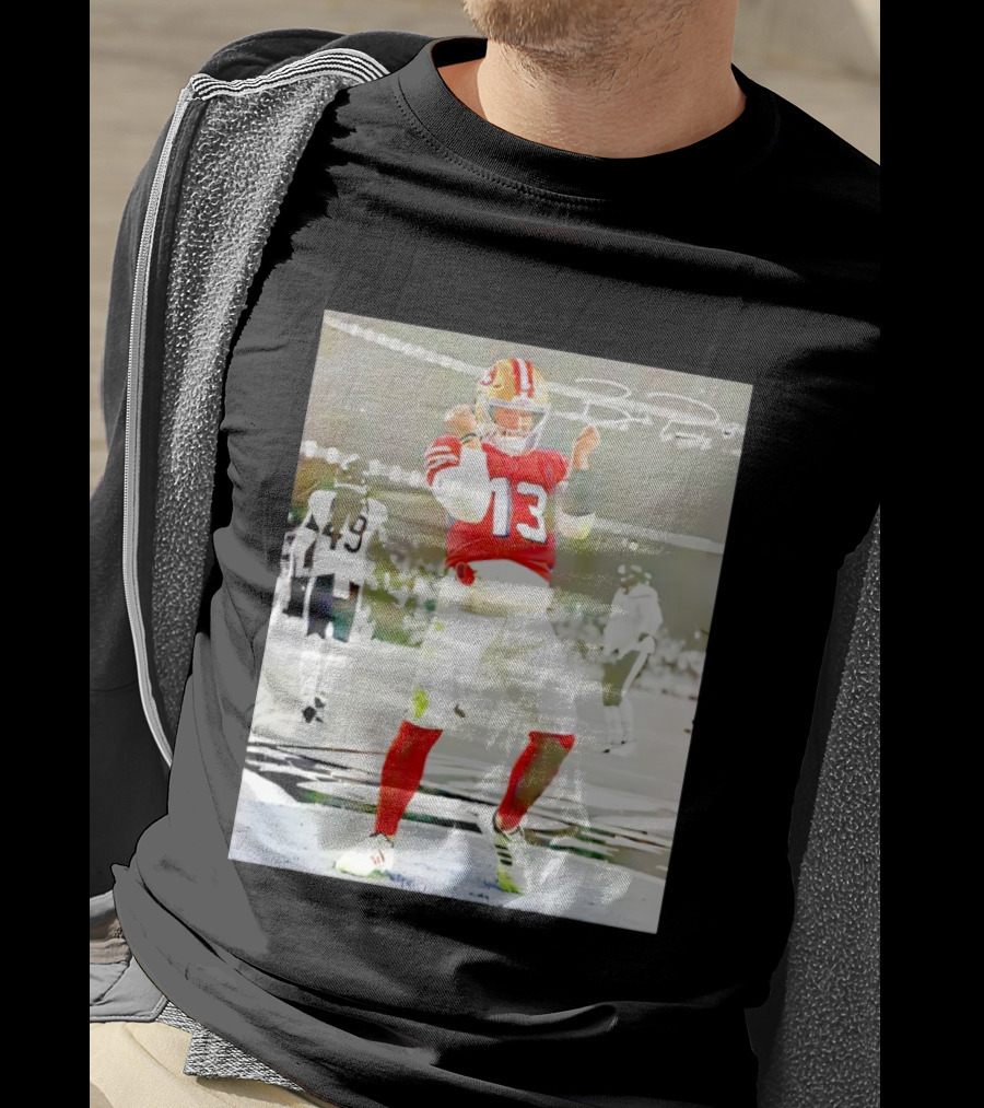 Brock Purdy 13 San Francisco 49ers Dancing Against Chicago Football Game T-Shirt