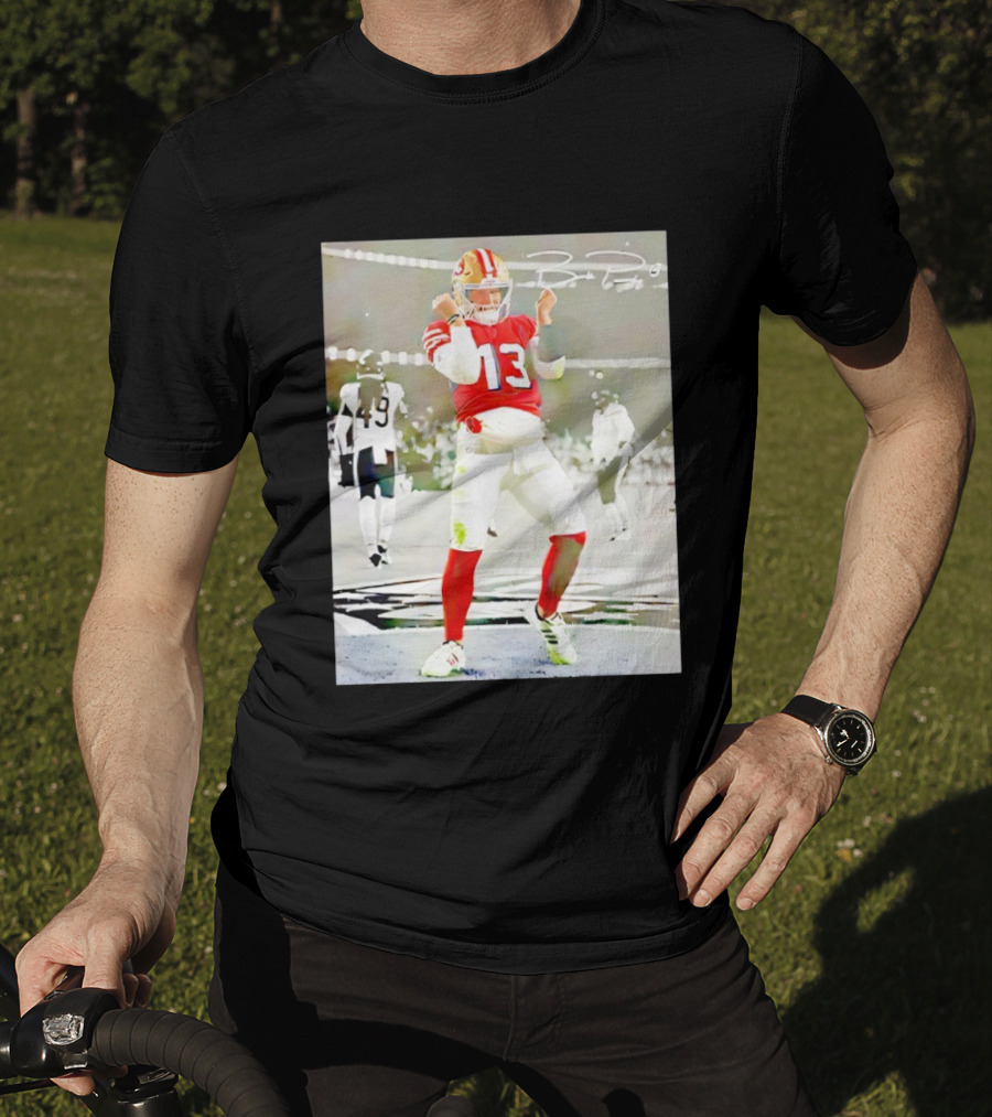 Brock Purdy 13 San Francisco 49ers Dancing Against Chicago Football Game T-Shirt
