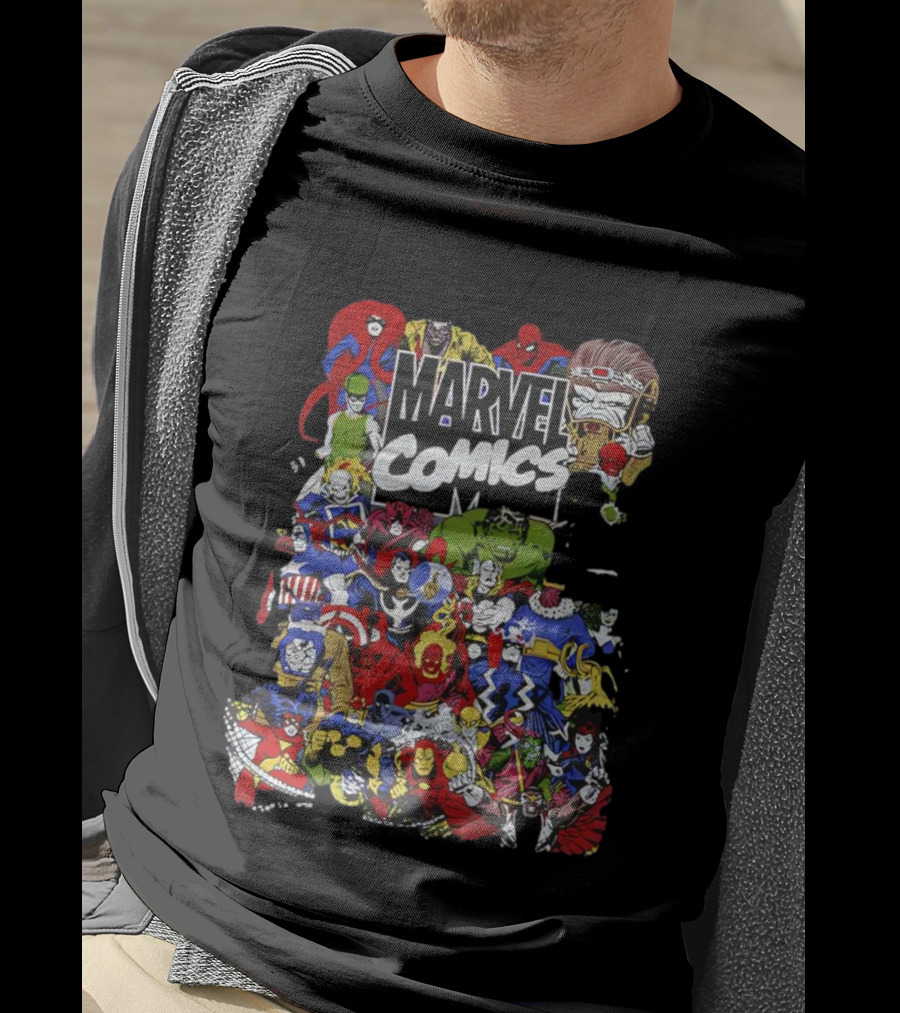 Marvel Comics Retro Character Collage T-Shirt