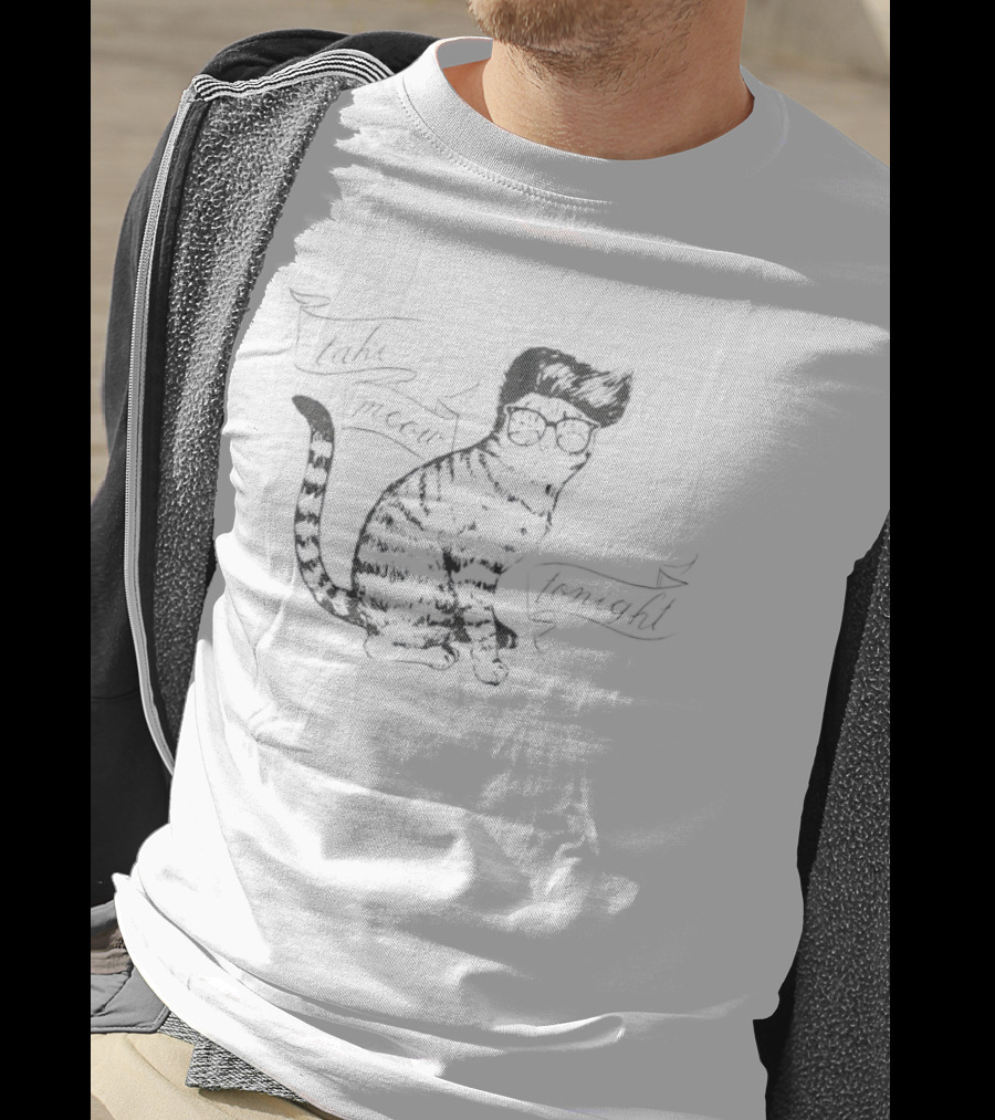 The Smiths Take Meow Tonight Cat Wearing Glasses T-Shirt
