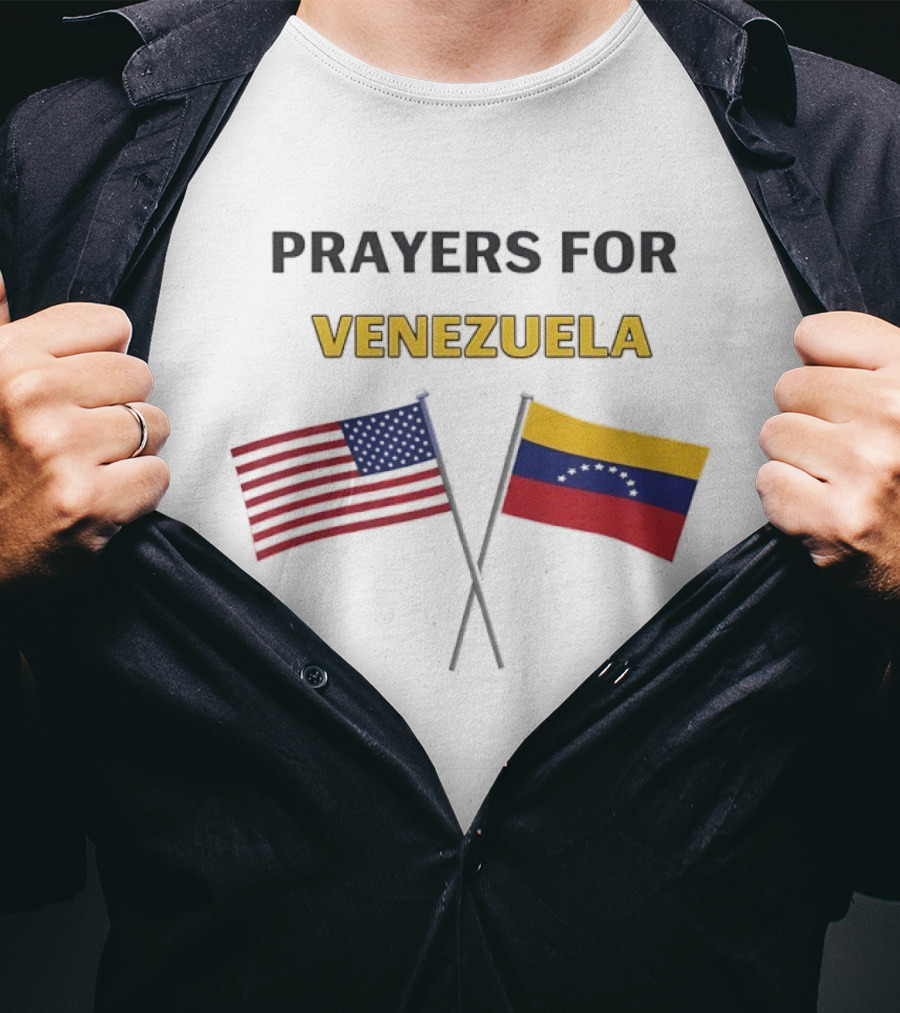 Prayers For Venezuela American Flag Solidarity T-Shirt