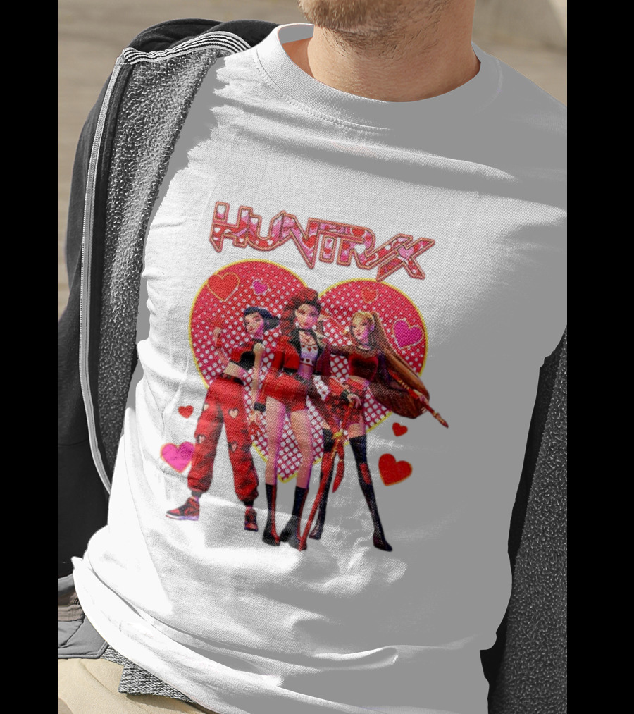 Huntrix Valentine Anime Girl Group Saja Girls Hearts T-Shirt