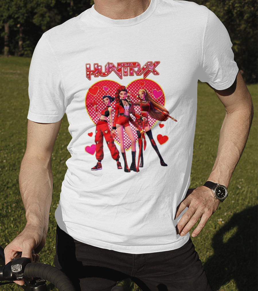 Huntrix Valentine Anime Girl Group Saja Girls Hearts T-Shirt