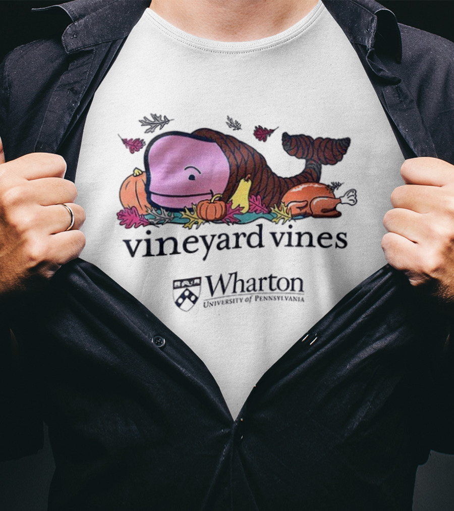 Vineyard Vines Whale Cornucopia Wharton University Of Pennsylvania T-Shirt