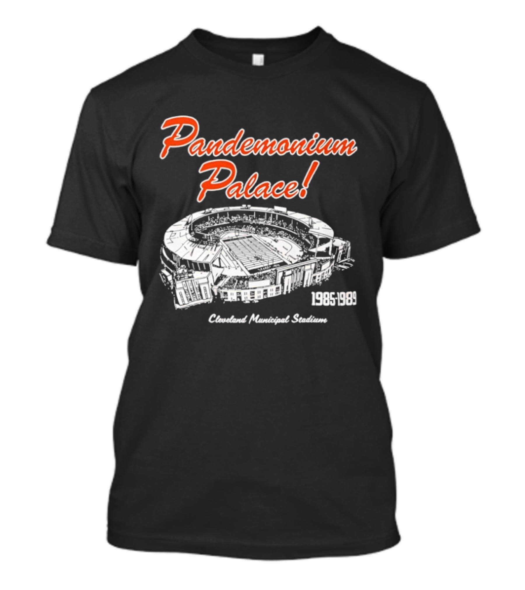 Cleveland Browns Pandemonium Palace Cleveland Municipal Stadium 1985 1989 T-Shirt