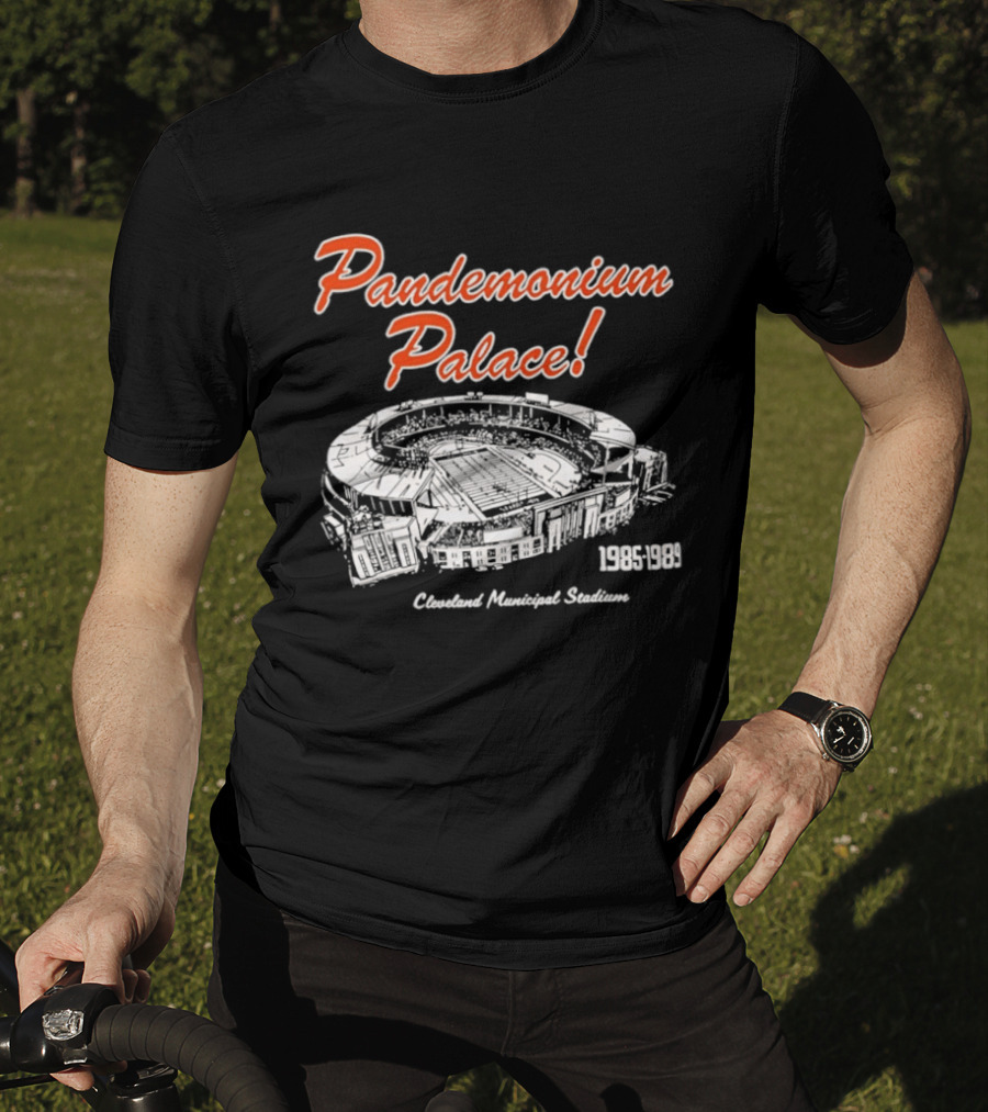 Cleveland Browns Pandemonium Palace Cleveland Municipal Stadium 1985 1989 T-Shirt
