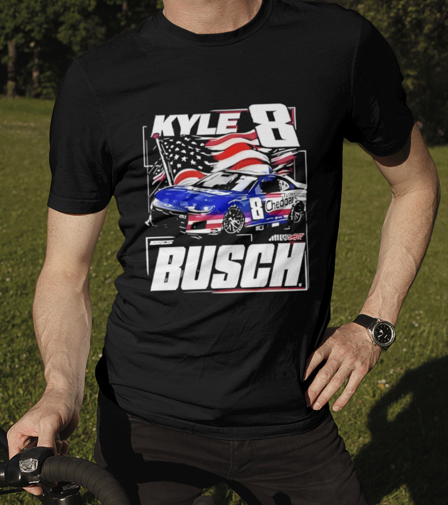 Kyle Busch 8 And His Car NASCAR Driver Cheddar’s Kitchen T-Shirt