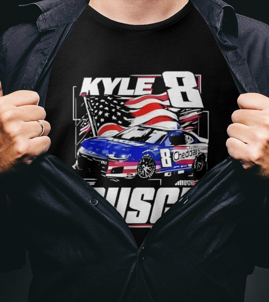 Kyle Busch 8 And His Car NASCAR Driver Cheddar’s Kitchen T-Shirt