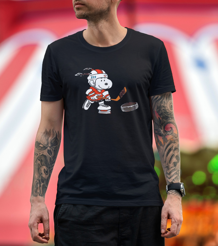 New York Islanders Peanuts Snoopy Hockey Night 2026 T-Shirt