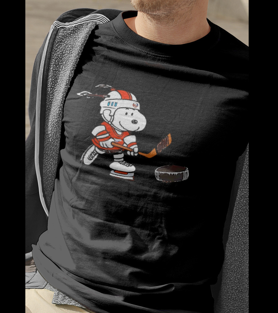 New York Islanders Peanuts Snoopy Hockey Night 2026 T-Shirt