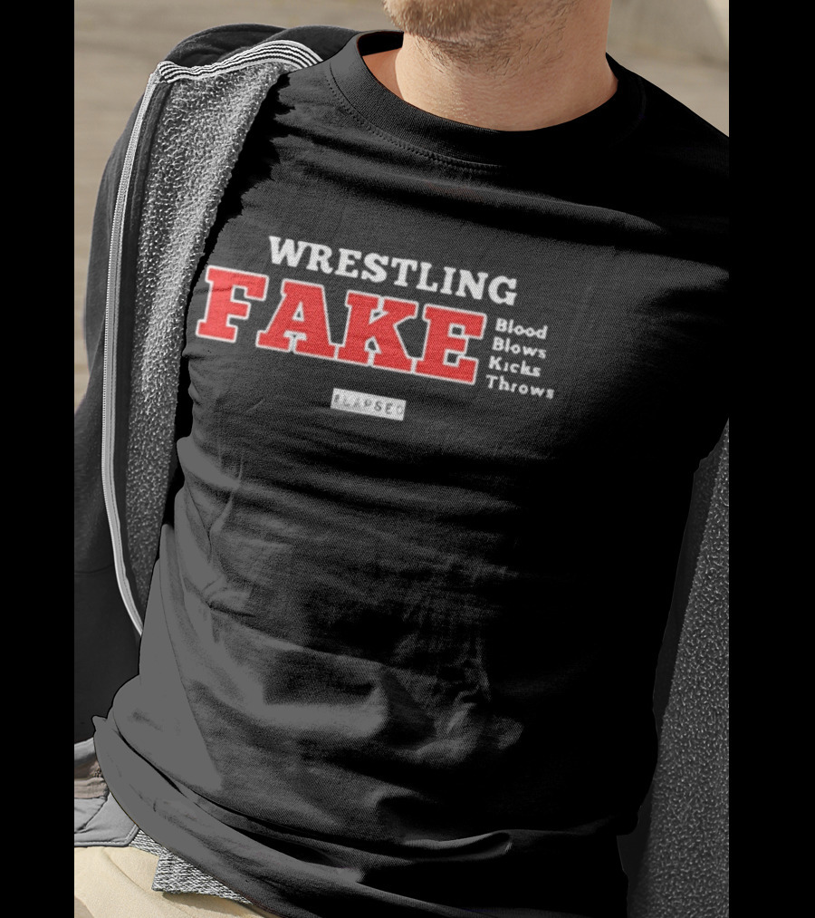 Wrestling Fake Blood Blows Kicks Throws Black Lapseo T-Shirt