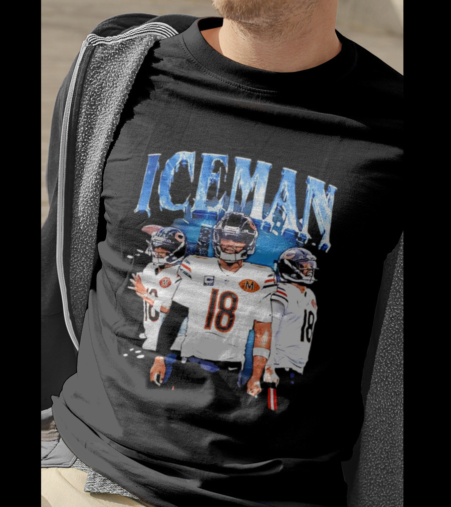 Funny Iceman Chicago Bears Game Day 18 Caleb Williams Football T-Shirt