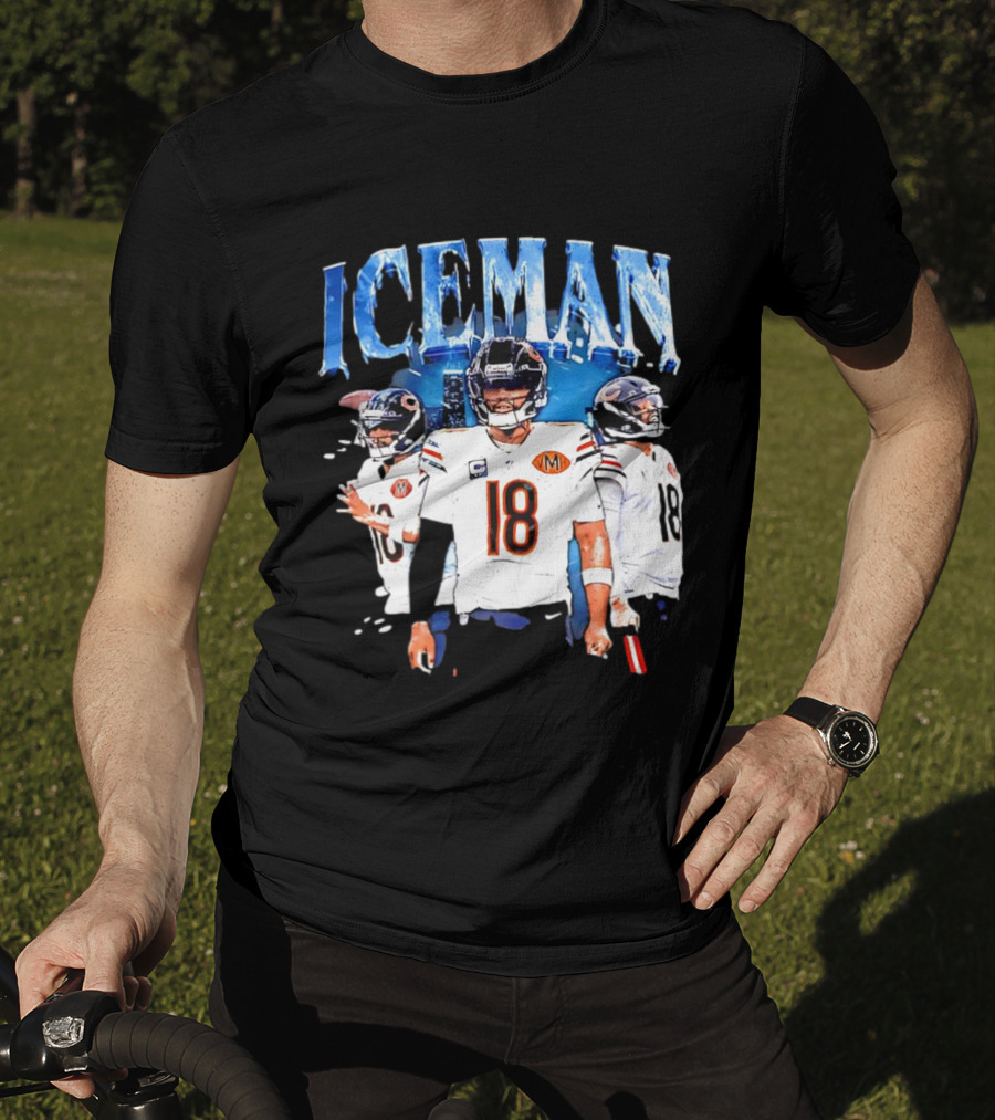 Funny Iceman Chicago Bears Game Day 18 Caleb Williams Football T-Shirt