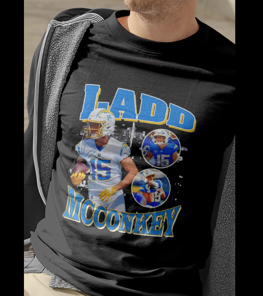 Ladd McConkey Los Angeles Rams Bootleg Throwback T-Shirt