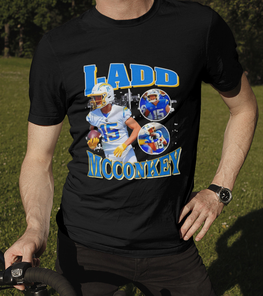 Ladd McConkey Los Angeles Rams Bootleg Throwback T-Shirt