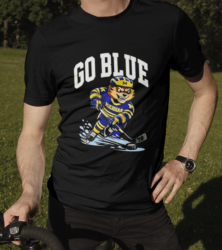 Michigan Wolverines 2026 NCAA Hockey Go Blue Wolverine T-Shirt
