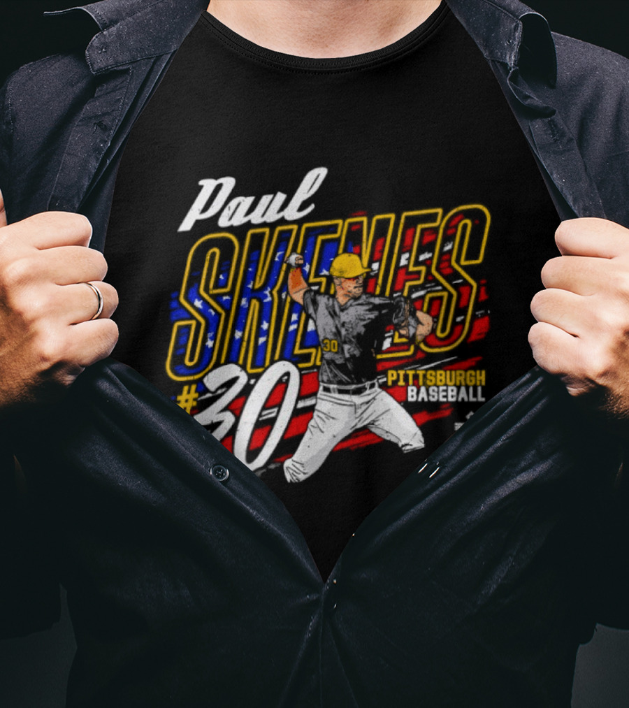 Paul Skenes 30 American Baseball Pittsburgh Flag T-Shirt