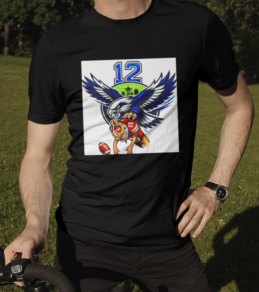Seattle Seahawks 12th Man Meme Brock Purdy San Francisco 49ers Football Rivalry T-Shirt