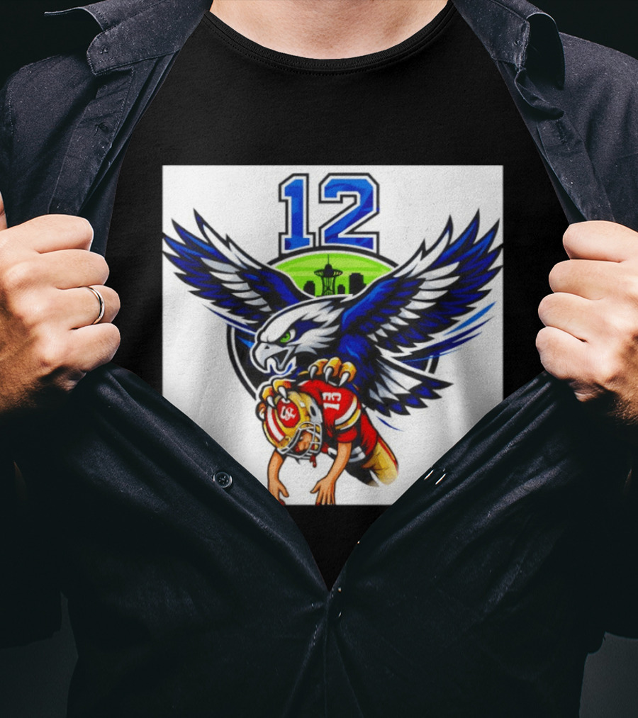 Seattle Seahawks 12th Man Meme Brock Purdy San Francisco 49ers Football Rivalry T-Shirt