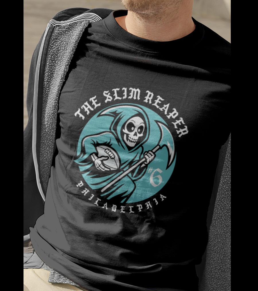 The Slim Reaper #6 Philadelphia Eagles T-Shirt