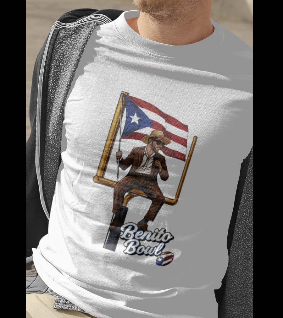 Benito Bowl Puerto Rican Flag Halftime Show Football T-Shirt