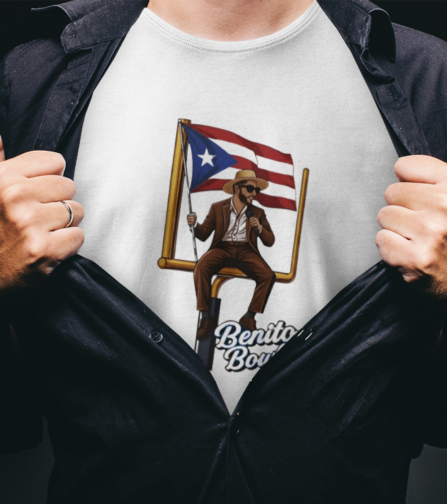 Benito Bowl Puerto Rican Flag Halftime Show Football T-Shirt