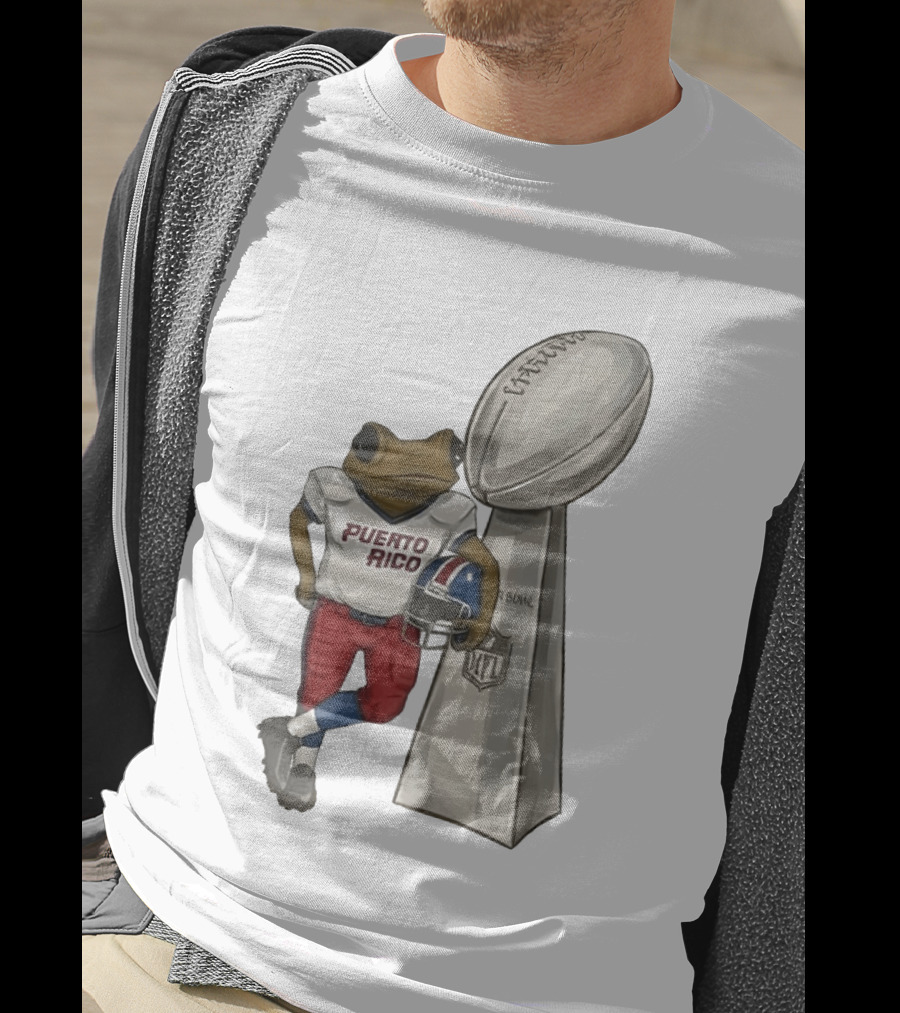 Bad Bunny Benito Bowl Puerto Rico Coqui Frog NFL Super Bowl Halftime Football T-Shirt