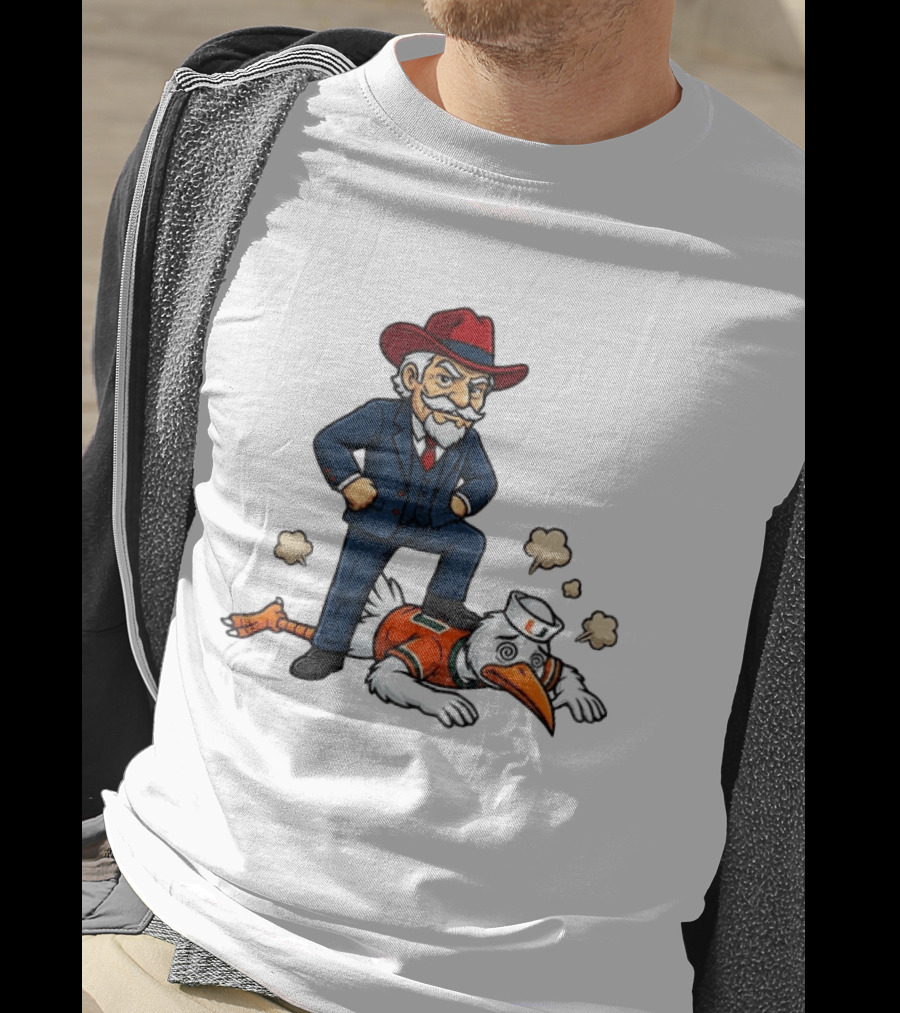 Ole Miss Rebels Vs Miami Hurricanes Mascot CFP Semifinal Victory T-Shirt