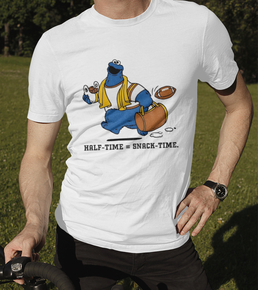 Cookie Monster Halftime Snack Time Football Fun T-Shirt