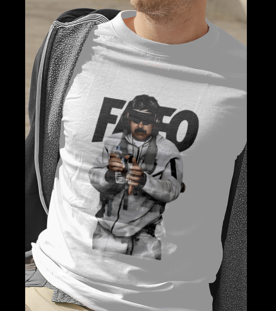 FAFO Nicolas Maduro In White Tracksuit And Sunglasses Holding Water Bottle T-Shirt