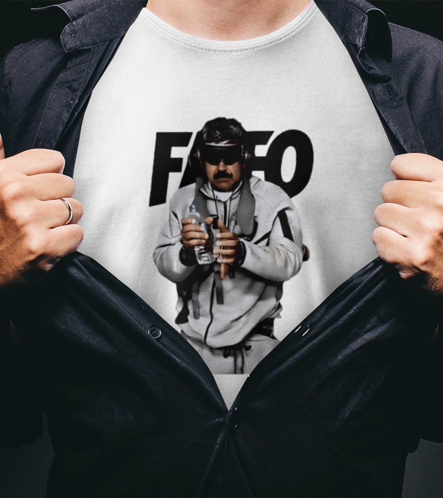 FAFO Nicolas Maduro In White Tracksuit And Sunglasses Holding Water Bottle T-Shirt