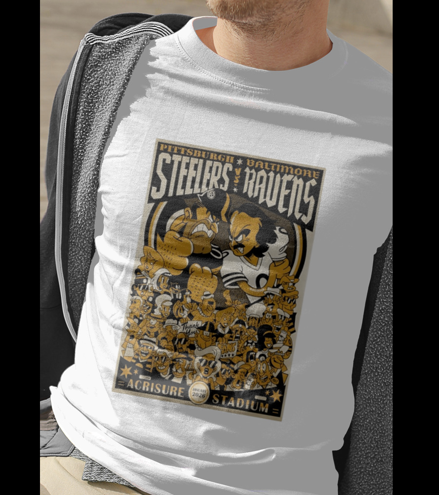 Pittsburgh Steelers Vs Baltimore Ravens January 2026 Acrisure Stadium T-Shirt