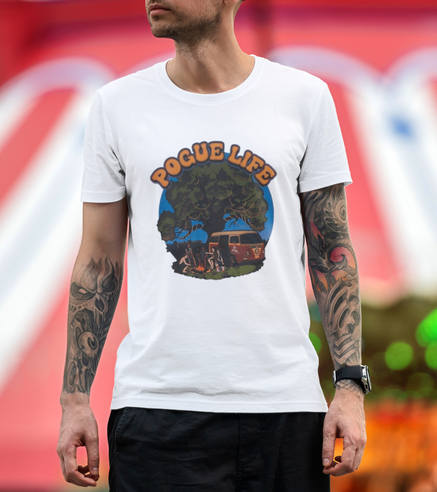 Pogue Life Camping Van Adventure Under Tree With Friends T-Shirt