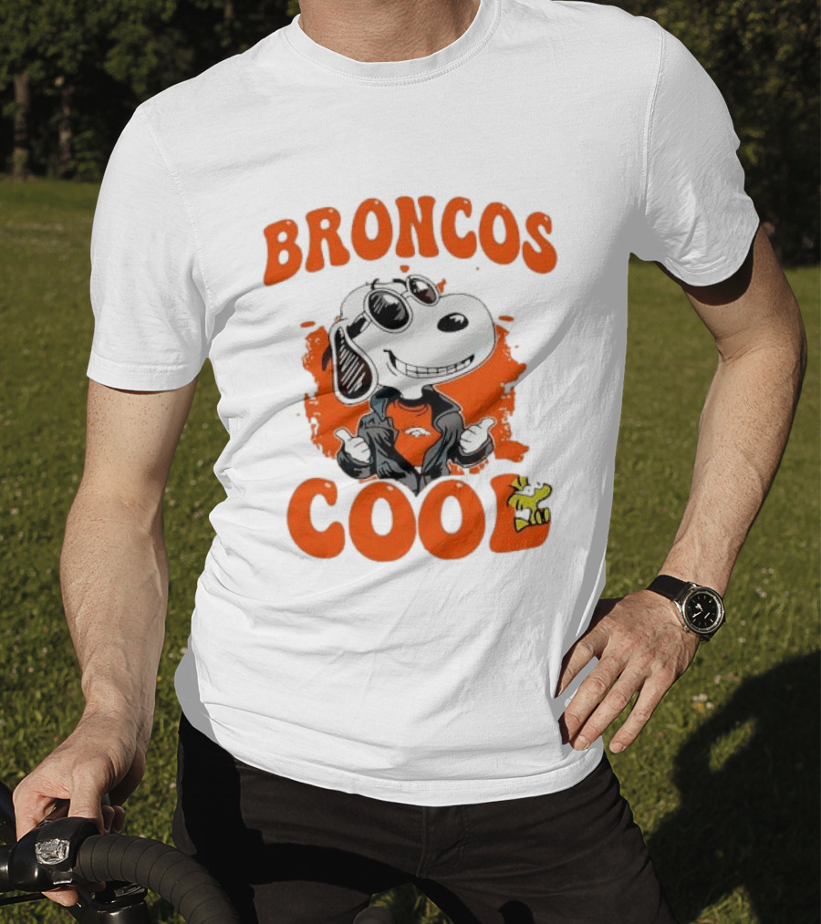 Snoopy Denver Broncos Cool Peanuts Character NFL Fan T-Shirt