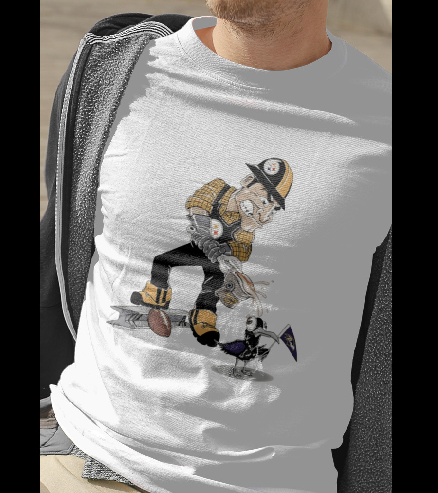 Steely McBeam Caution Hot Vs Baltimore Ravens Meme T-Shirt