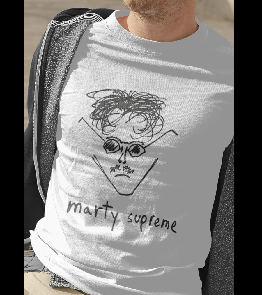 Timothee Chalamet Marty Supreme MS Doodle Drawing T-Shirt