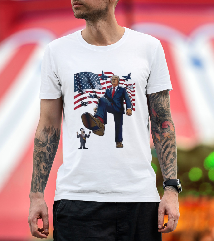 Trump Venezuela Oil Nicolas Maduro 2026 Fighter Jets American Flag T-Shirt