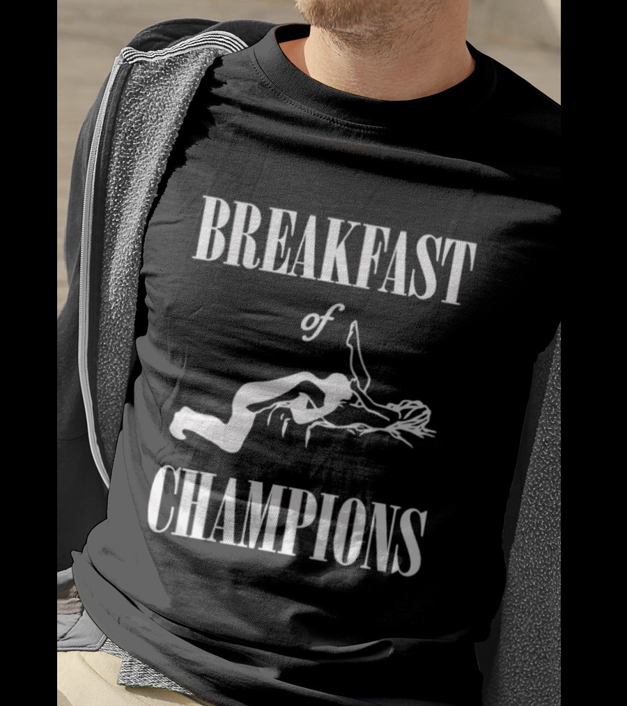 BREAKFAST OF CHAMPIONS Diving Athletic Humor T-Shirt