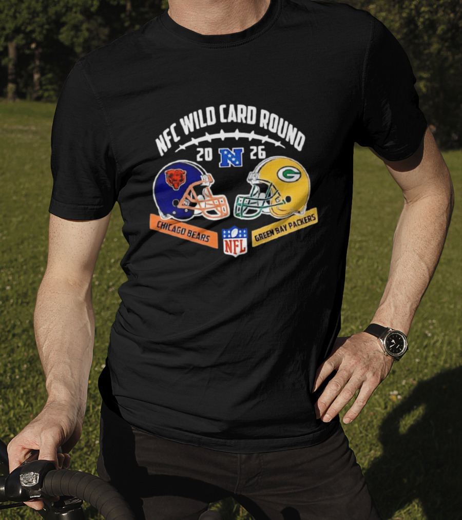 NFC Wild Card Round 2026 Chicago Bears Vs Green Bay Packers NFL Helmet Matchup T-Shirt